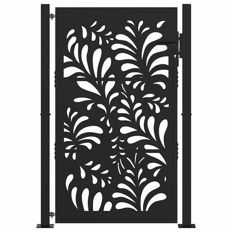 Vidaxl poort met golfontwerp 100x150 cm staal zwart