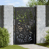 Vidaxl poort met golfontwerp 100x150 cm staal zwart