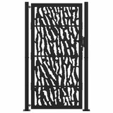 Vidaxl poort met sporenontwerp 100x175 cm staal zwart