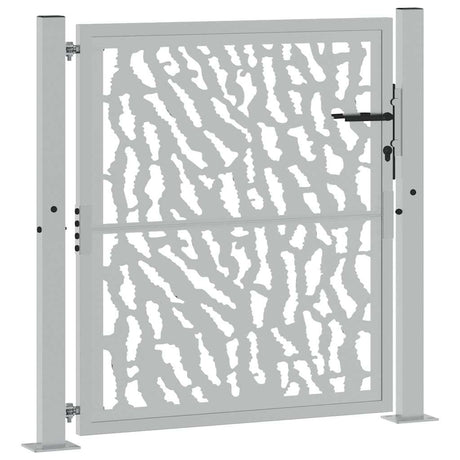 Vidaxl poort met sporenontwerp 100x100 cm weervast staal