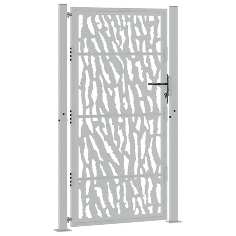 Vidaxl poort met sporenontwerp 100x175 cm weervast staal