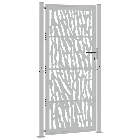 Vidaxl poort met sporenontwerp 100x200 cm weervast staal