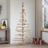 Vidaxl kerstdecoratie kerstboom 210 cm massief grenenhout
