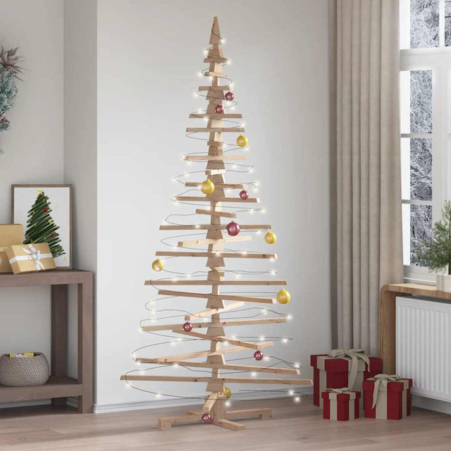 Vidaxl kerstdecoratie kerstboom 210 cm massief grenenhout