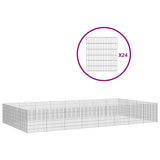 VidaXL Tierheim 24 Paneele 54x60 cm verzinktes Eisen