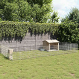 VidaXL Tierheim 24 Paneele 54x60 cm verzinktes Eisen