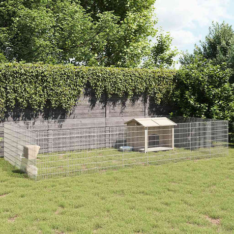 Vidaxl dierenverblijf 24 panelen 54x80 cm gegalvaniseerd ijzer