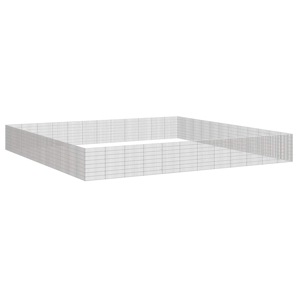 Vidaxl dierenverblijf 48 panelen 54x80 cm gegalvaniseerd ijzer