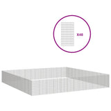 VidaXL Tierheim 48 Paneele 54x100 cm verzinktes Eisen