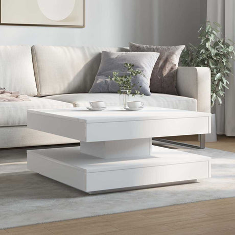 Vidaxl salontafel 360 graden draaibaar 70x70x34,5 cm wit