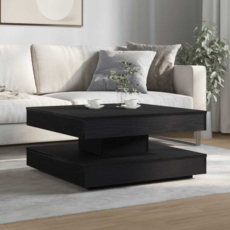 Vidaxl salontafel 360 graden draaibaar 70x70x34,5 cm zwart
