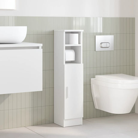 Vidaxl badkamerkast met rolhouder 20,5x22x90 cm wit