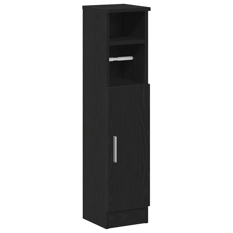 Vidaxl badkamerkast met rolhouder 20,5x22x90 cm zwart