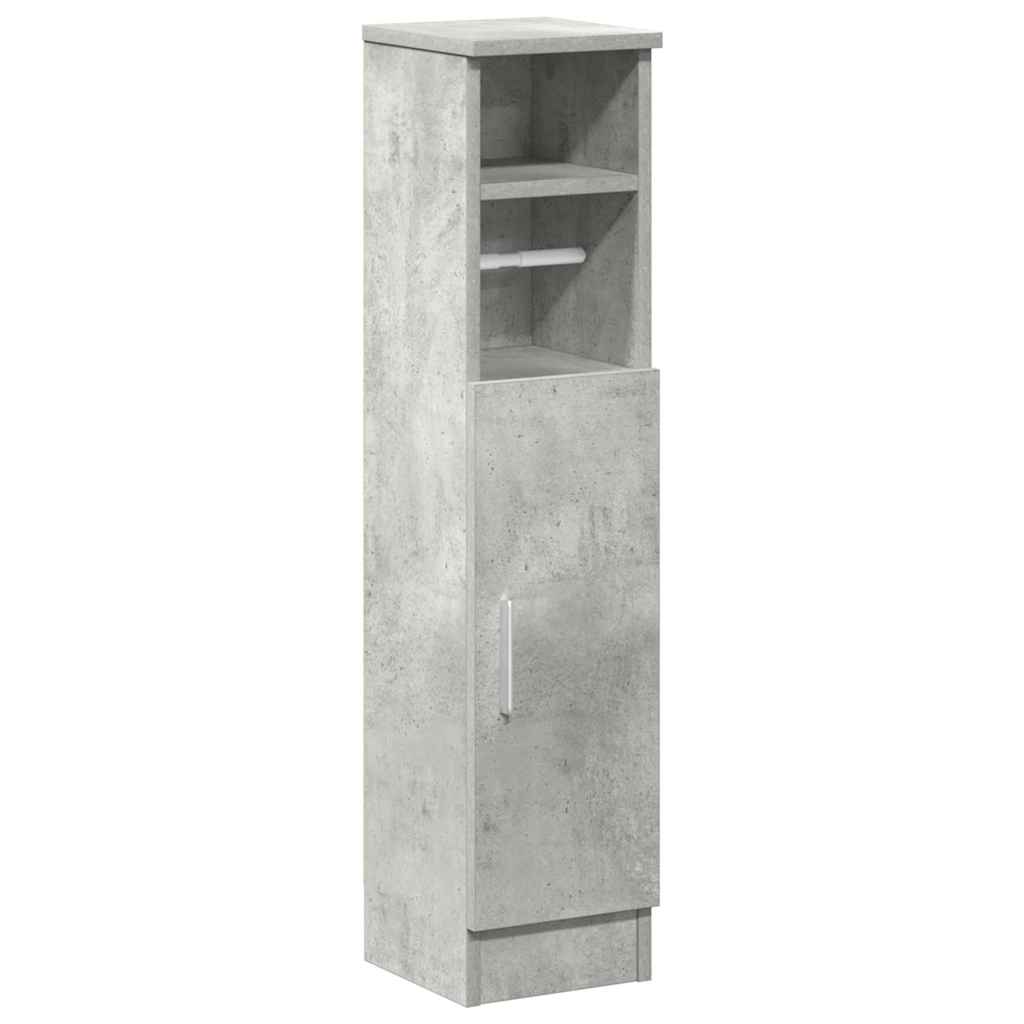 Vidaxl badkamerkast met rolhouder 20,5x22x90 cm betongrijs