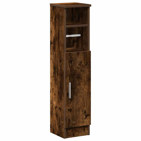 Vidaxl badkamerkast met rolhouder 20,5x22x90 cm gerookt eikenkleurig