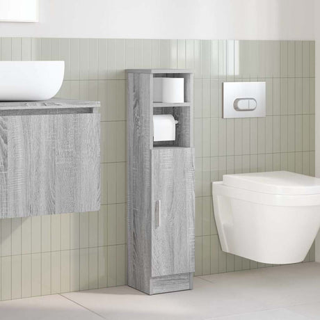 Vidaxl badkamerkast met rolhouder 20,5x22x90 cm grijs sonoma eiken