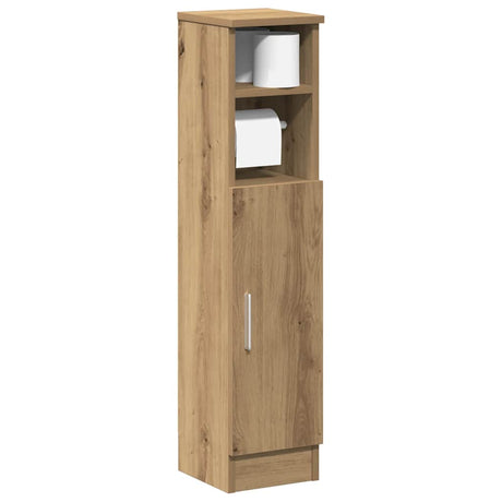 Vidaxl badkamerkast met rolhouder 20,5x22x90 cm artisanaal eikenkleur