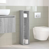 Vidaxl badkamerkast met rolhouder grijs sonoma 20,5x20x90 cm
