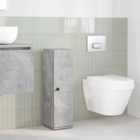 Vidaxl badkamerkast met rolhouder 20,5x22x72 cm betongrijs