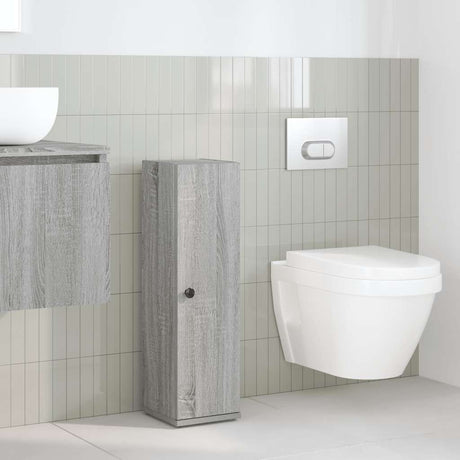 Vidaxl badkamerkast met rolhouder 20,5x22x72 cm grijs sonoma eiken
