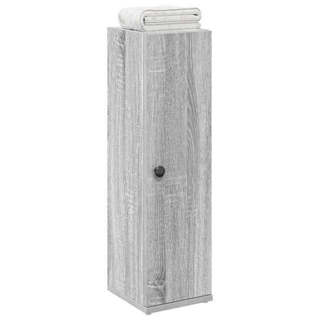 Vidaxl badkamerkast met rolhouder 20,5x22x72 cm grijs sonoma eiken