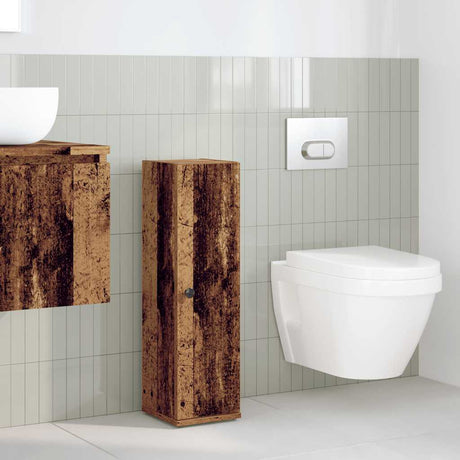 Vidaxl badkamerkast met rolhouder 20,5x22x72 cm oud houtkleurig