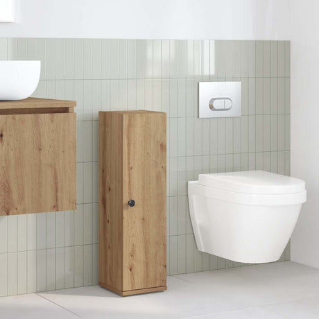 Vidaxl badkamerkast met rolhouder 20,5x22x72 cm artisanaal eikenkleur