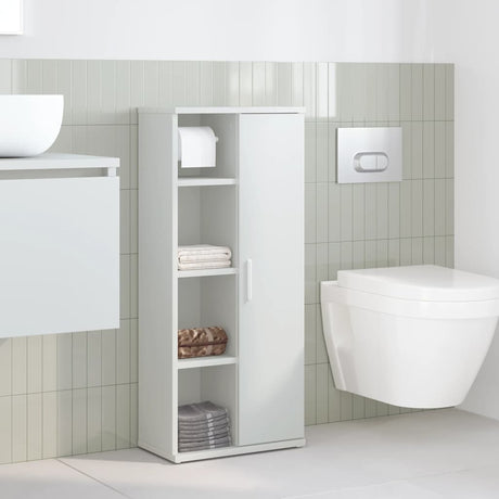 Vidaxl badkamerkast met rolhouder 39x22x90 cm wit