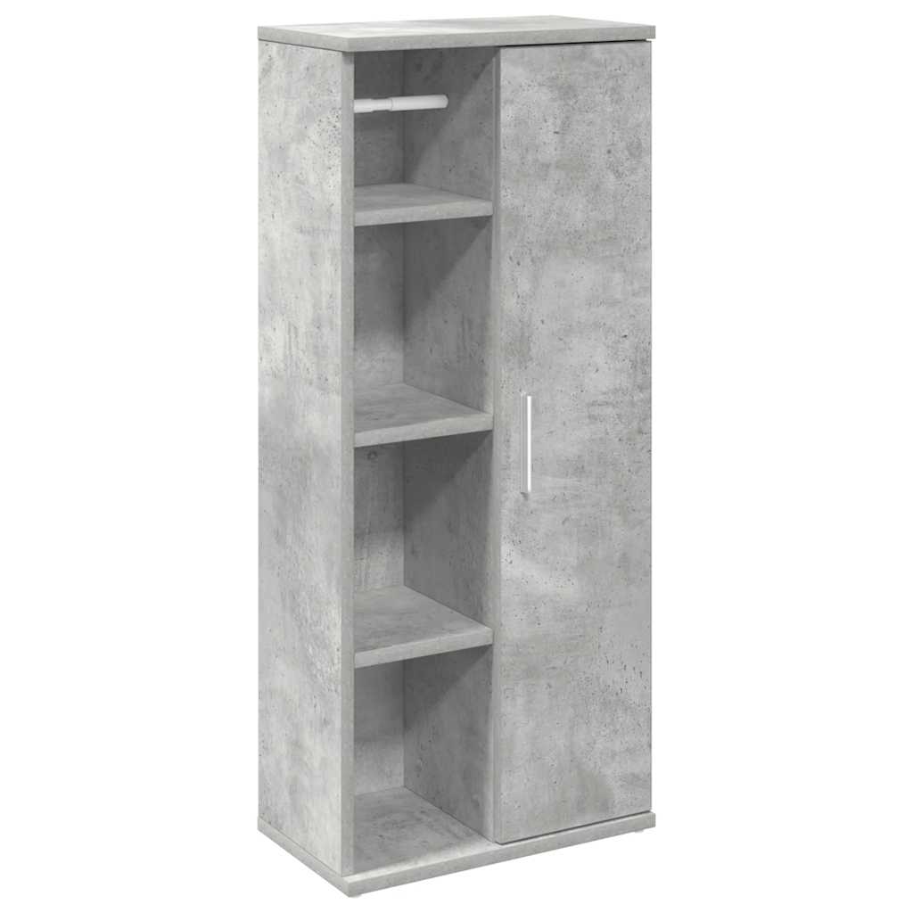 Vidaxl badkamerkast met rolhouder 39x22x90 cm betongrijs