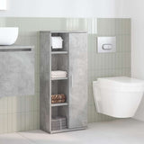 Vidaxl badkamerkast met rolhouder 39x22x90 cm betongrijs