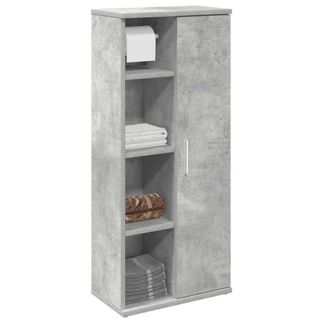 Vidaxl badkamerkast met rolhouder 39x22x90 cm betongrijs