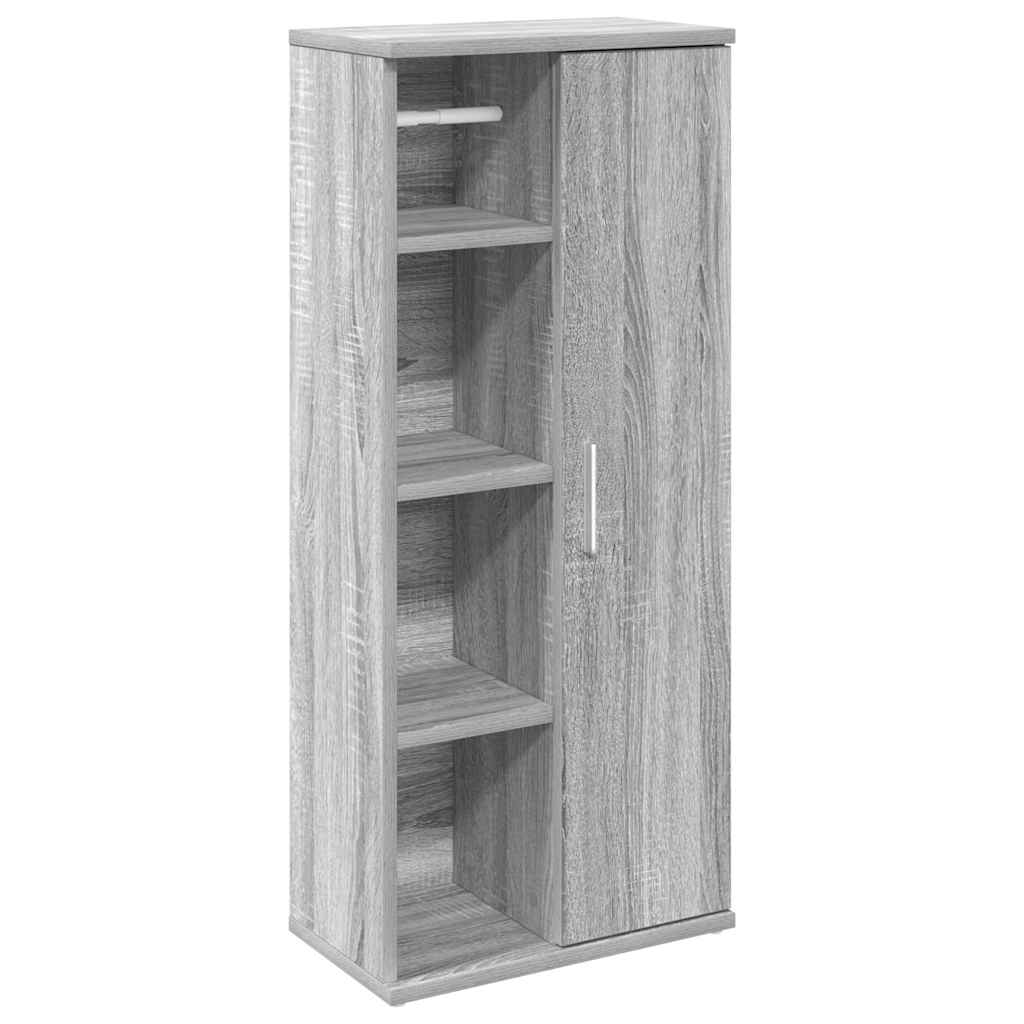 Vidaxl badkamerkast met rolhouder 39x22x90 cm grijs sonoma eiken