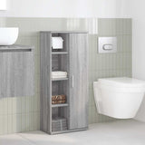 Vidaxl badkamerkast met rolhouder 39x22x90 cm grijs sonoma eiken
