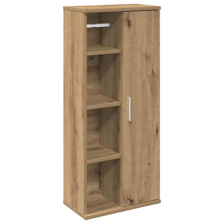 Vidaxl badkamerkast met rolhouder 39x22x90 cm artisanaal eikenkleur