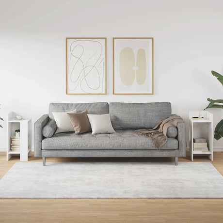 Vidaxl bijzettafels 2 st met plank 25,5x27x60 cm wit