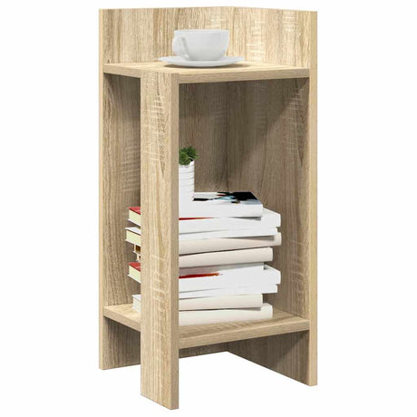 Vidaxl bijzettafels 2 st met plank 25,5x27x60 cm sonoma eikenkleurig