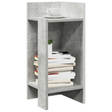 Vidaxl bijzettafels 2 st met plank 25,5x27x60 cm betongrijs