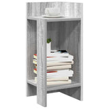 Vidaxl bijzettafeltje met plank 25,5x27x60 cm grijs sonoma eikenkleur