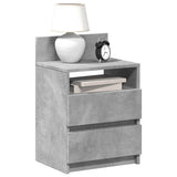 Vidaxl nachtkastjes 2 st met 2 lades 40x33x60 cm betongrijs