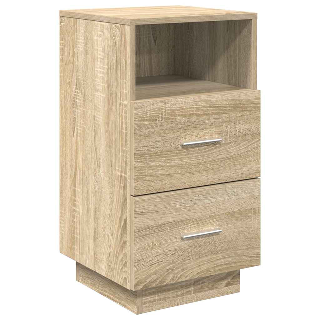 Vidaxl nachtkastje met 2 lades 36x36x68 cm sonoma eikenkleurig