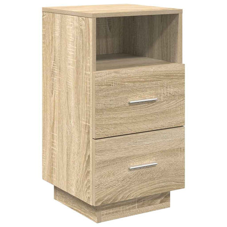 Vidaxl nachtkastje met 2 lades 36x36x68 cm sonoma eikenkleurig