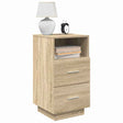 Vidaxl nachtkastje met 2 lades 36x36x68 cm sonoma eikenkleurig