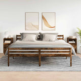 Vidaxl nachtkastjes 2 st met 2 lades 36x36x68 cm gerookt eikenkleurig