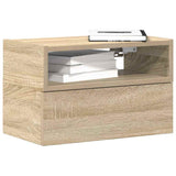 Vidaxl nachtkastjes 2 st wandgemonteerd 45x26x28,5cm sonoma eikenkleur