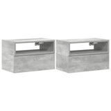 Vidaxl nachtkastjes 2 st wandgemonteerd 45x26x28,5 cm betongrijs