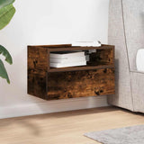 Vidaxl nachtkastje wandgemonteerd 45x26x28,5 cm gerookt eikenkleurig