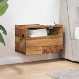 Vidaxl nachtkastje wandgemonteerd 45x26x28,5 cm oud houtkleurig