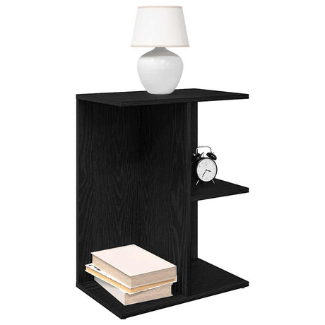 Vidaxl nachtkastje 46,5x29x61 cm bewerkt hout zwart eikenkleurig