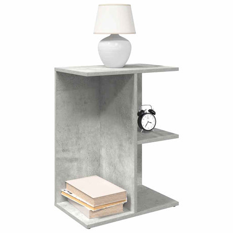 Vidaxl nachtkastje 46,5x29x61 cm bewerkt hout betongrijs