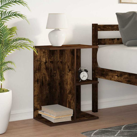 Vidaxl nachtkastje 46,5x29x61 cm bewerkt hout gerookt eikenkleurig